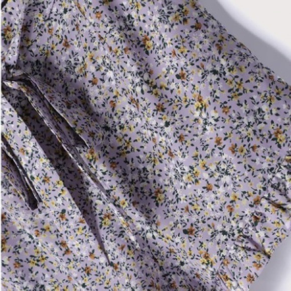 Lulus Purple Floral Print Ruffled Shorts - Picture 4 of 5